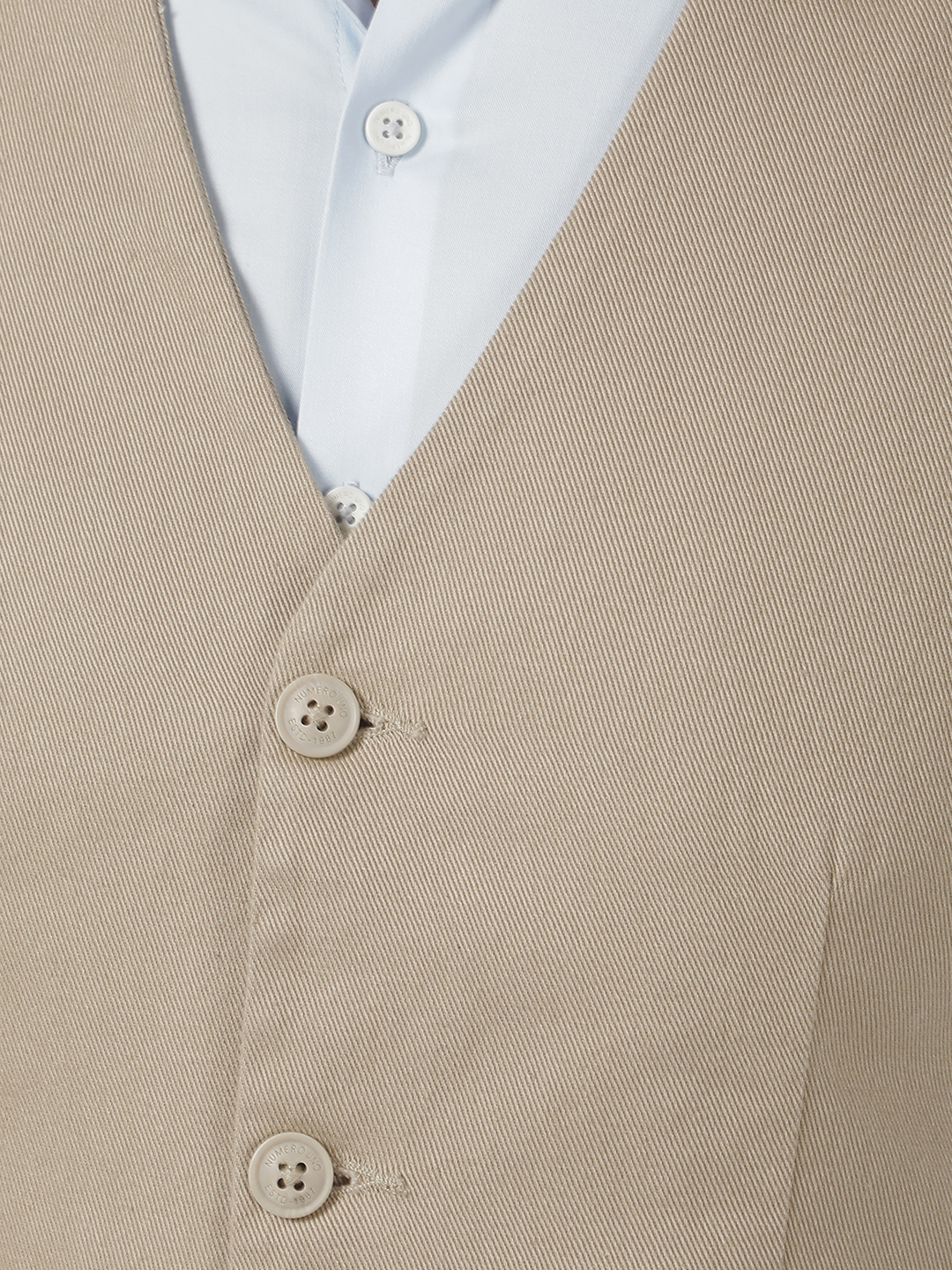 Numero Uno Men Beige Sleeveless V-Neck Waistcoat